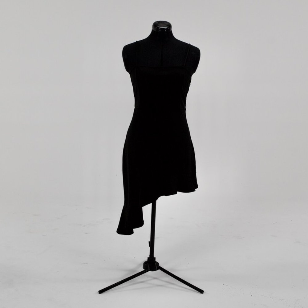 Black Spaghetti Strap Ruffle Dress - Picture 3 of 5